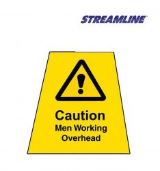 Men Working Overhead MINICONE Label