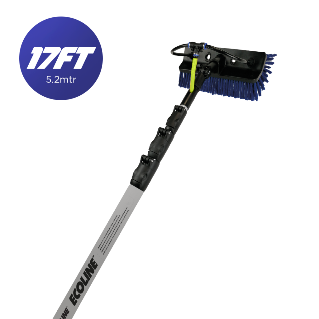 Ecoline™ Glass Fibre Telescopic Pole 4-Section, 5.2mtr, 20ft Reach (Brush Not Included)