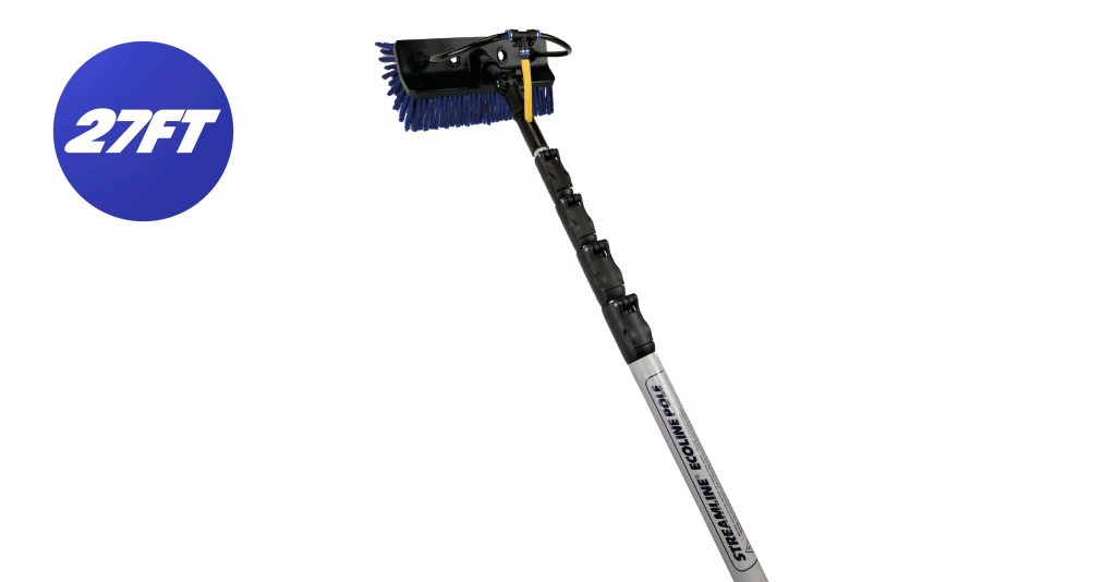 Ecoline™ Glass Fibre Telescopic Pole 5-Section, 7.2mtr, 27ft Reach (Brush Not Included)