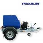 Denver 800ltr Trailer with Honda Powered Pressure Washer 16lpm 276bar, 30mtr Hose Reel, Blue tank