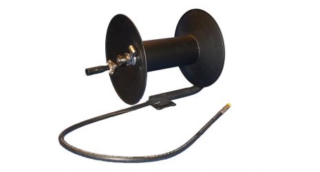 Metal Hose Reel with 1.5mtrs Pigtail - 45mtrs (150 feet) of 3/8 inch high pressure hose