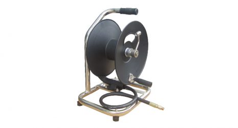 High Pressure Free Standing Hose Reel with 1.5mtr pigtail suitable for 30mtr 100ft 3/8inch hose