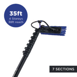 Telescopic Water Fed Pole - 35ft/10.6mtr (38ft Reach) Streamline® Ova8® 30T Carbon Fibre