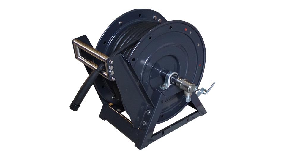 Metal a-frame hose reel with hose guide only