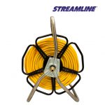 Freestanding Robust HRM2 Stainless Steel Hose Reel complete with 6mm Microbore Hose