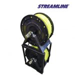Double Stack Hose Reel Kit, A-frame type with 100mtrs 8mm HIVIZ Hose