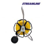 Wheeled Robust HRM4 Stainless Steel Hose Reel complete with 8mm Minibore Hose