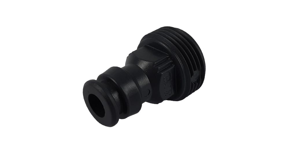 Nylon Male Adaptor with 3/4 inch male thread, priced per each
