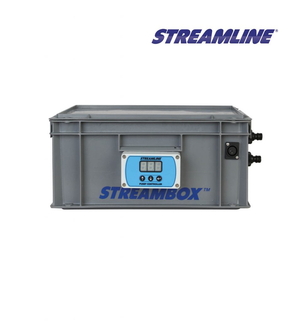 Streambox™ Mini Pump Kit 100psi  with flow controller, battery and charger