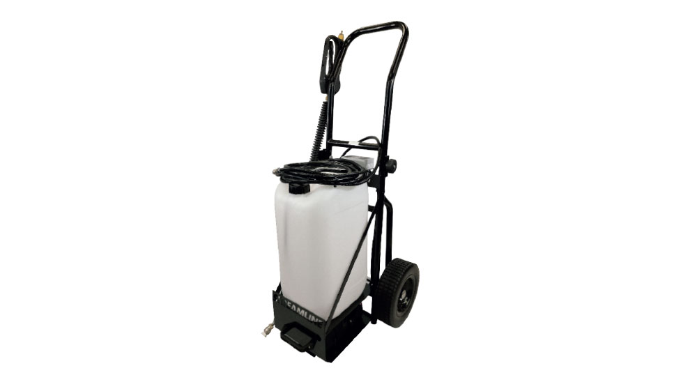 25-ltr Battery powered Softwash Trolley with digital controller, lithium battery and charger