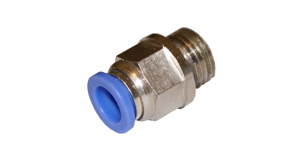 8mm Push Fit - 1/4 inch BSP Male Adaptor Nickel Plated Brass