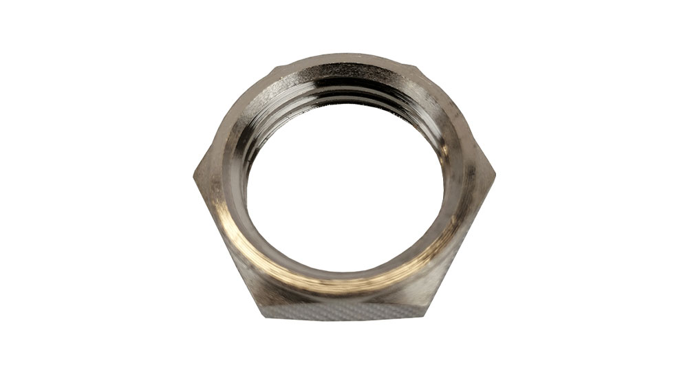 Nickel-plated Brass Hex Nut, 1/2 inch for SHA & SHCS connectors