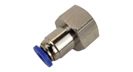 4mm Push Fit - 1/4 inch BSP Female Adaptor Nickel Plated Brass