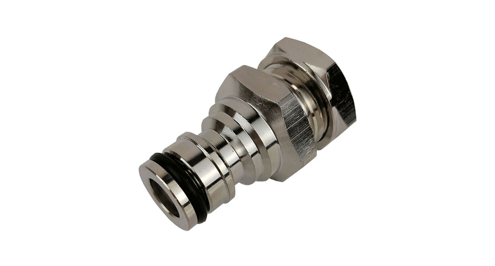 Stainless Male Adaptor with ? inch male thread and locking nut