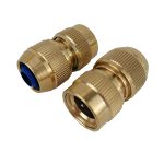 unpackaged Brass Quick Connector to 6mm Brass Hosetail