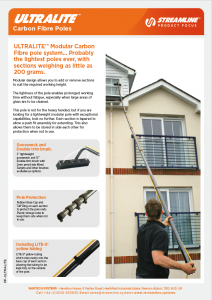 Ultralite™ Carbon Fibre Telescopic Pole Product Flyer