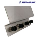 Stainless hole brackets c/w stainless fittings – Push Fit 10mm