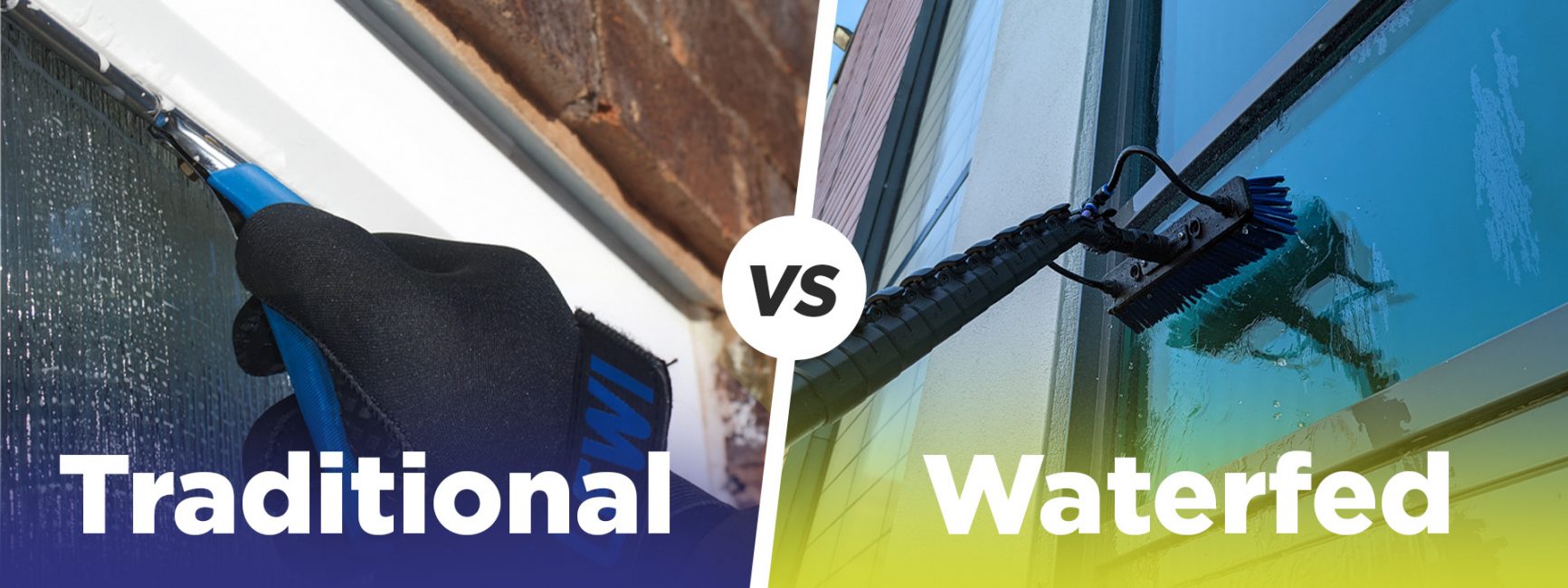 Traditional vs Waterfed Pole Window Cleaning