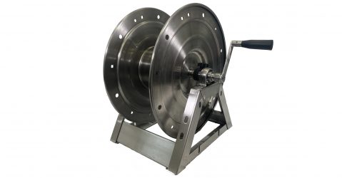 Hose Reel High Pressure 150' x 3/8 inch - Stainless Steel A-frame type