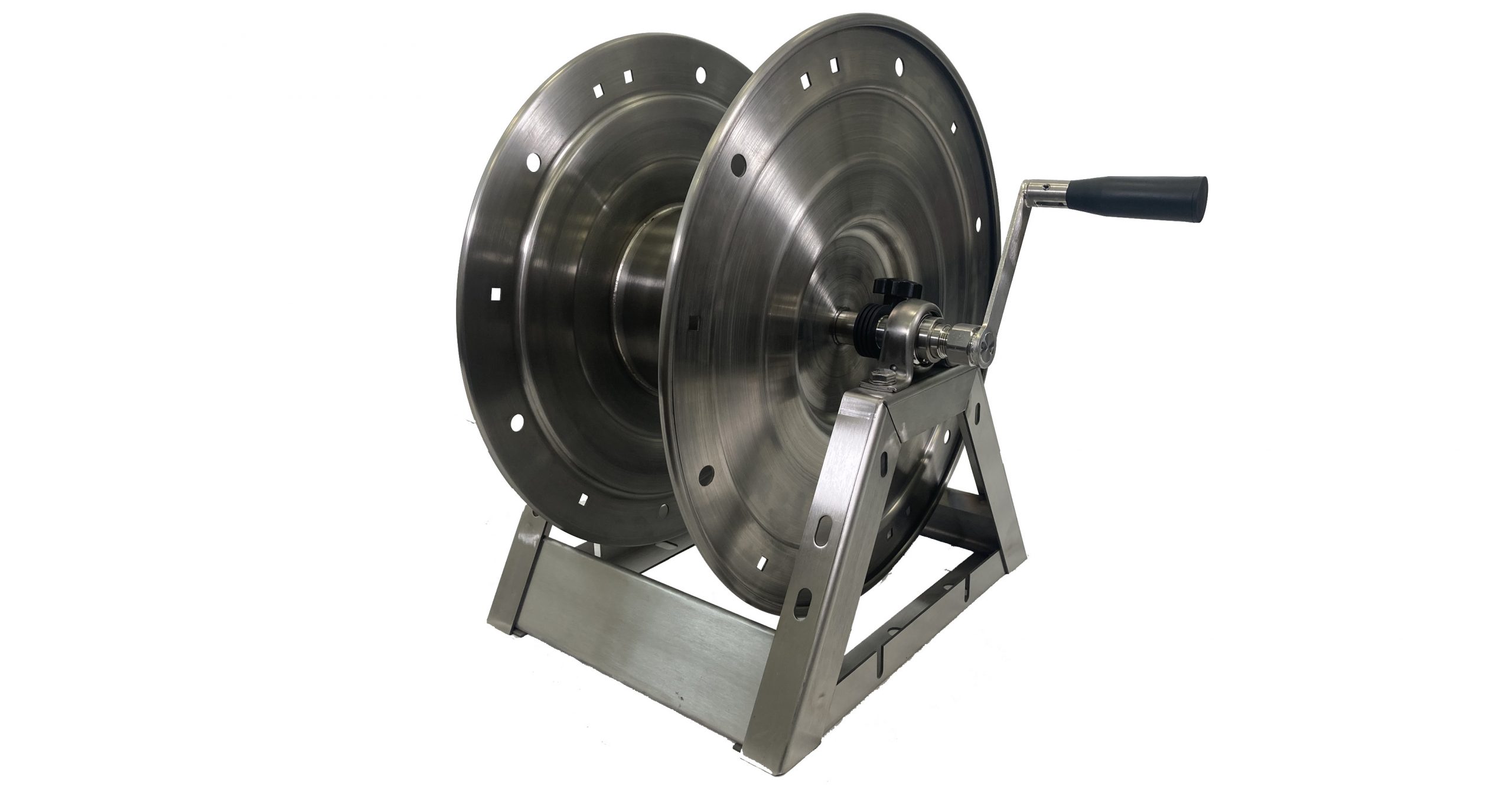 Hose Reel High Pressure 150' x 3/8 inch - Stainless Steel A-frame type -  Streamline Systems