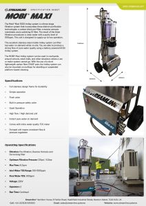 Streamline® Mobi® Maxi RODI Trolley System Kit Specification Sheet