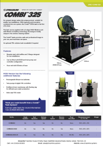Streamline® Combi™ 325ltr Specification Sheet