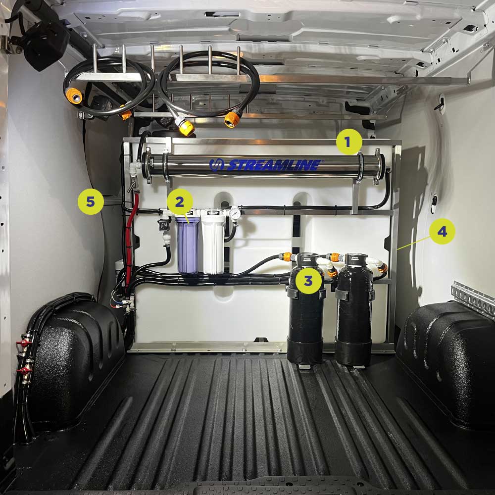 renault trafic interior details for window cleaning vans