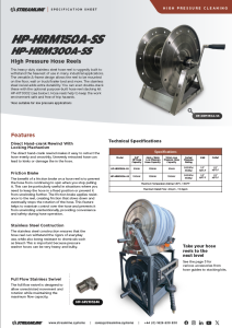 HP-HRM150A-SS - 300A-SS Hose Reel Specification Sheet