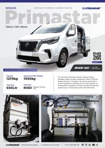 2024 Streamline Nissan Primastar -  Window Cleaning Van Specification Sheet