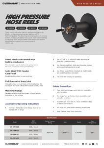 HP-HRM050D - HP-HRM200D - Specification Sheet