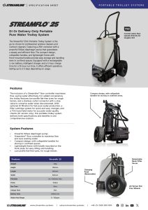 Streamflo® 25 Trolley System Specification Sheet