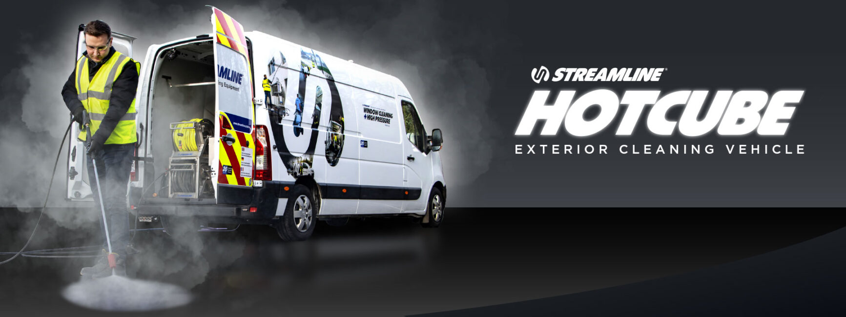 Hotcube exterior cleaning vehicle, window cleaning and pressure washing van
