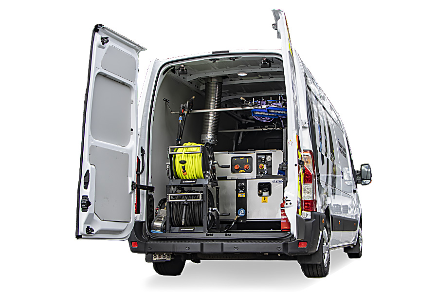 pressure washing van