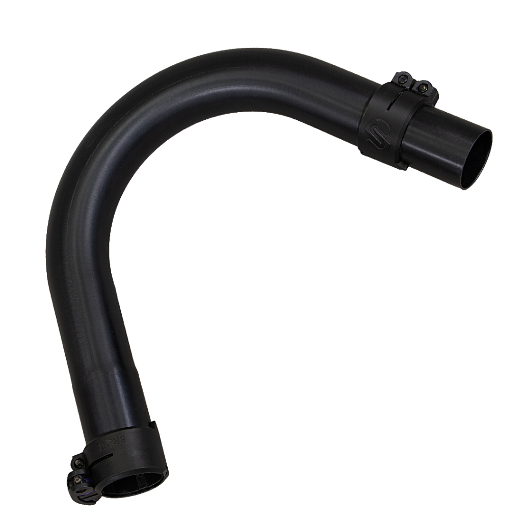 Streamvac™ Aluminium Swan Neck – 45deg. with tool clamp and alignment clamp