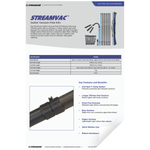 Streamvac Pole Kit Specification Sheet